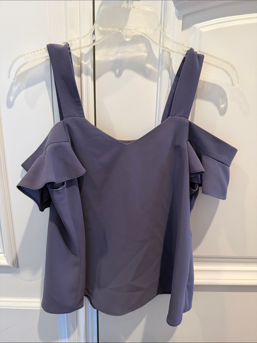 Topshop Lavender Cold-Shoulder Ruffle Camisole